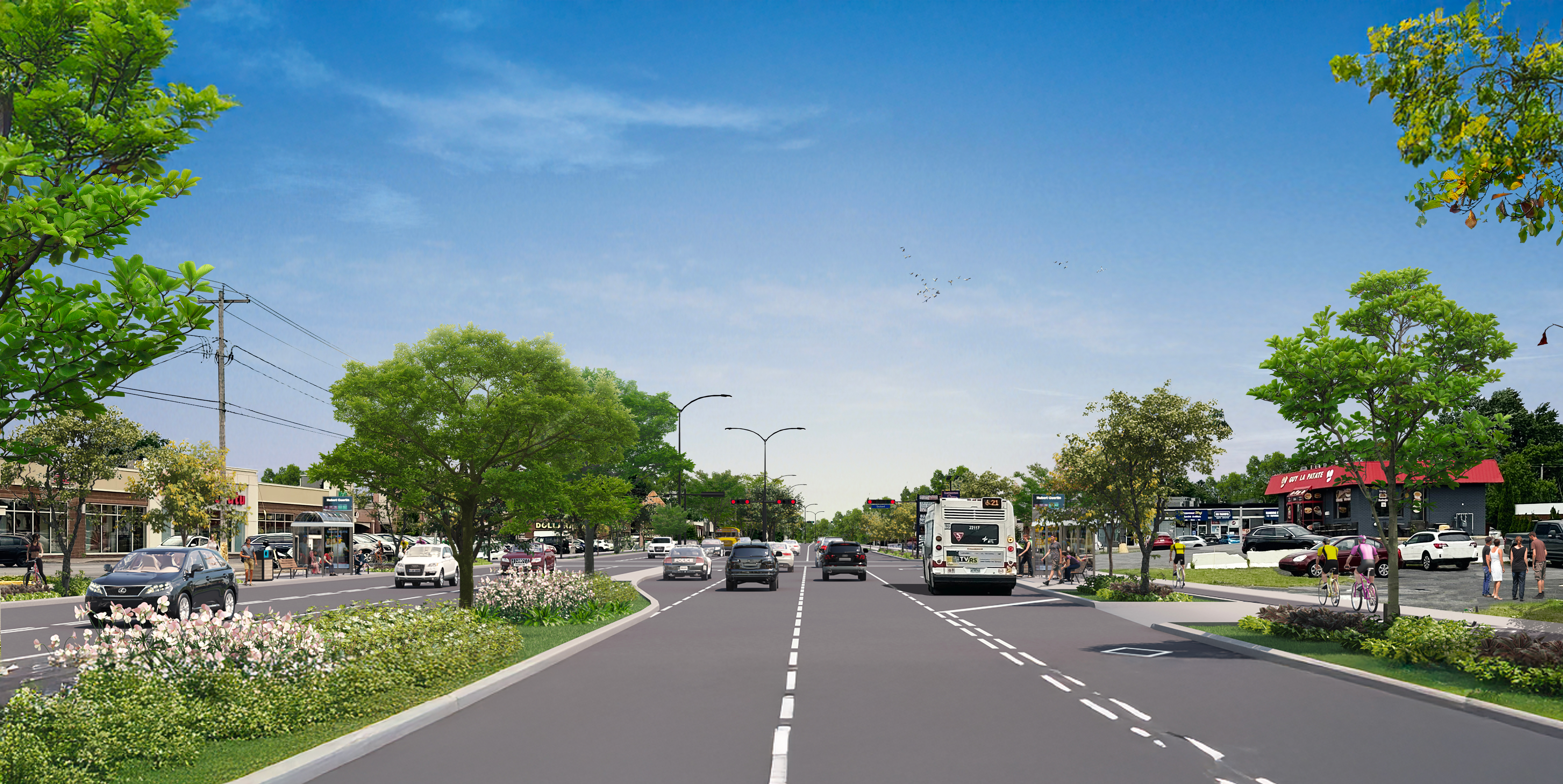 Image projetée de Grande Allée